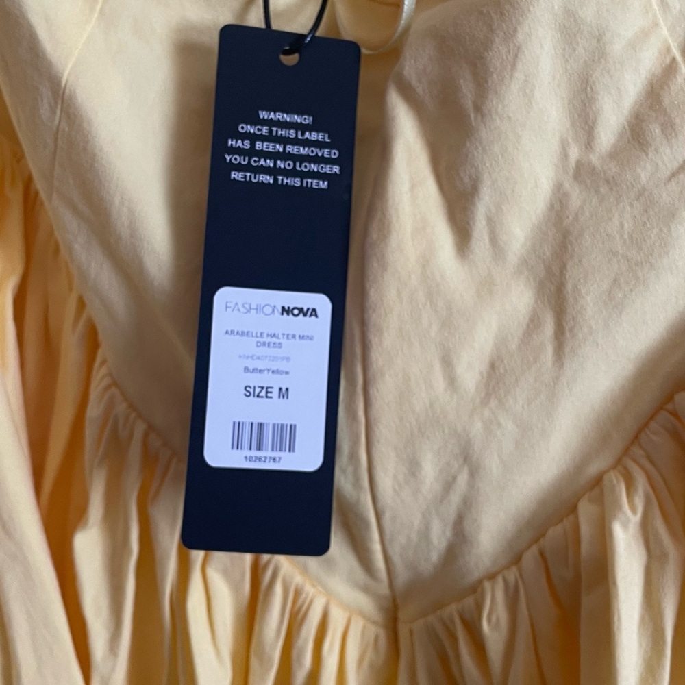 Fashion Nova Bright Yellow Strapless Fit & Flare Dress - Picture 6 of 10